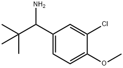 1-(3-chloro-4-methoxyphenyl)-2,2-dimethylpropan-1-amine 结构式