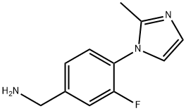 3-氟-4-(2-甲基-1H-咪唑-1-基)苯基]甲胺, 1037163-76-0, 结构式