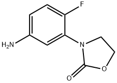 3-(5-氨基-2-氟苯基)-1,3-噁唑烷-2-酮 结构式