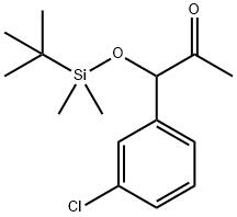 (+/-)-1-[(tert-butyldimethylsilyl)oxy]-1-(3-chlorophenyl)propan-2-one 结构式