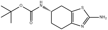Carbamic acid, N-[(6S)-2-amino-4,5,6,7-tetrahydro-6-benzothiazolyl]-, 1,1-dimethylethyl ester Struktur