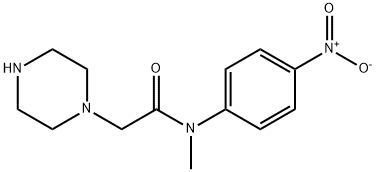 N-methyl-N-(4-nitrophenyl)-2-(piperazin-1-yl)acetamide 化学構造式