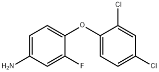 4-(2,4-dichlorophenoxy)-3-fluoroaniline, 1039334-55-8, 结构式