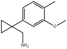 1-(3-甲氧基-4-甲基苯基)环丙烷甲胺, 1039953-38-2, 结构式