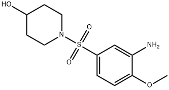 1-[(3-amino-4-methoxybenzene)sulfonyl]piperidin-4-ol Struktur