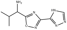 2-methyl-1-[3-(4H-1,2,4-triazol-3-yl)-1,2,4-oxadiazol-5-yl]propan-1-amine Struktur