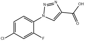1-(4-chloro-2-fluorophenyl)-1H-1,2,3-triazole-4-carboxylic acid 化学構造式