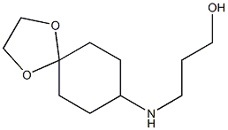 3-{1,4-dioxaspiro[4.5]decan-8-ylamino}propan-1-ol 化学構造式