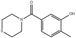 2-methyl-5-(thiomorpholine-4-carbonyl)phenol Structure