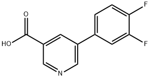 5-(3,4-difluorophenyl)pyridine-3-carboxylic acid Struktur