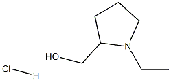 (1-ethyl-2-pyrrolidinyl)methanol hydrochloride 化学構造式