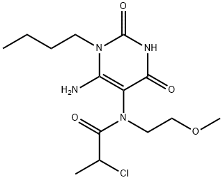 N-(6-amino-1-butyl-2,4-dioxo-1,2,3,4-tetrahydropyrimidin-5-yl)-2-chloro-N-(2-methoxyethyl)propanamide Structure