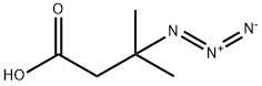 3-azido-3-methylbutanoic acid 化学構造式