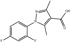 1-(2,4-difluorophenyl)-3,5-dimethyl-1H-pyrazole-4-carboxylic acid Structure