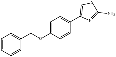 4-[4-(ベンジルオキシ)フェニル]チアゾール-2-アミン 化学構造式