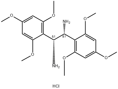 (1R,2R)-1,2-Bis(2,4,6-trimethoxyphenyl)ethane-1,2-diamine Dihydrochloride Structure