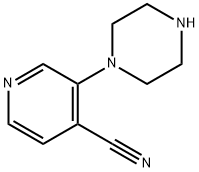 3-(哌嗪-1-基)吡啶-4-甲腈, 1058161-62-8, 结构式