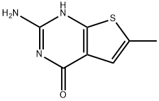 2-amino-6-methylthieno[2,3-d]pyrimidin-4(3H)-one Struktur