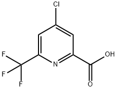 4-Chloro-6-trifluoromethyl-pyridine-2-carboxylic acid,1060810-65-2,结构式