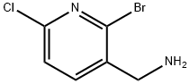 (2-溴-6-氯吡啶-3-基)甲胺, 1060815-62-4, 结构式