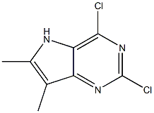 2,4-dichloro-6,7-dimethyl-5H-pyrrolo[3,2-d]pyrimidine,1062517-28-5,结构式