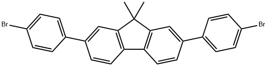 2,7-bis-(4-bromophen-1-yl)-9,9-dimethyl-9H-fluorene Struktur