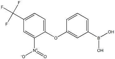 3-[2-Nitro-4-(trifluoromethyl)phenoxy]benzeneboronic acid Struktur