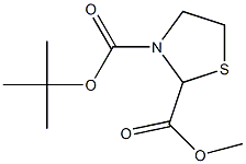 3-BOC-噻唑啉-2-羧酸甲酯, 1073539-15-7, 结构式