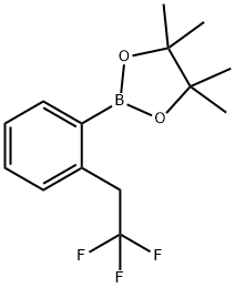 4,4,5,5-TETRAMETHYL-2-[2-(2,2,2-TRIFLUOROETHYL)PHENYL]-1,3,2-DIOXABOROLANE 化学構造式
