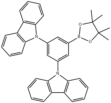 9H-Carbazole, 9,9'-[5-(4,4,5,5-tetramethyl-1,3,2-dioxaborolan-2-yl)-1,3-phenylene]bis- Struktur