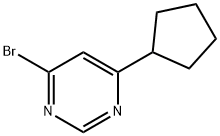 4-溴-6-环戊基嘧啶,1086382-17-3,结构式