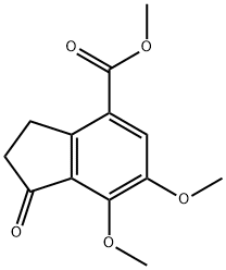 METHYL 6,7-DIMETHOXY-1-OXOINDANE-4-CARBOXYLATE 化学構造式