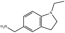 (1-ETHYL-2,3-DIHYDRO-1H-INDOL-5-YL)METHANAMINE 化学構造式