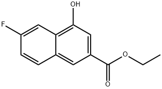 ethyl 6-fluoro-4-hydroxy-2-naphthoate 化学構造式