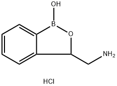 3-(aminomethyl)-1,3-dihydro-2,1-benzoxaborol-1-ol hydrochloride Struktur