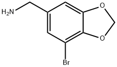 (7-bromo-2H-1,3-benzodioxol-5-yl)methanamine Struktur