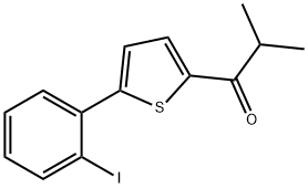 1-[5-(2-iodophenyl)thiophen-2-yl]-2-methylpropan-1-one Structure