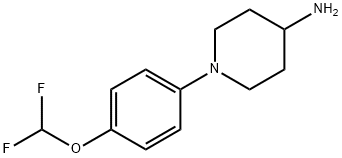 1-[4-(difluoromethoxy)phenyl]piperidin-4-amine 化学構造式