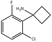 1-(2-Chloro-6-fluorophenyl)cyclobutanamine, 1094341-12-4, 结构式