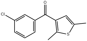 (3-chlorophenyl)(2,5-dimethylthiophen-3-yl)methanone Struktur