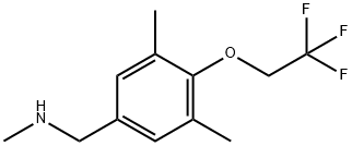 {[3,5-二甲基-4-(2,2,2-三氟乙氧基)苯基]甲基}(甲基)胺 结构式