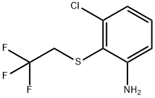 3-chloro-2-[(2,2,2-trifluoroethyl)sulfanyl]aniline 化学構造式