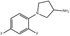 1-(2,4-二氟苯基)吡咯烷-3-胺,1096333-56-0,结构式