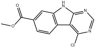 methyl 4-chloro-9H-pyrimido[4,5-b]indole-7-carboxylate Struktur