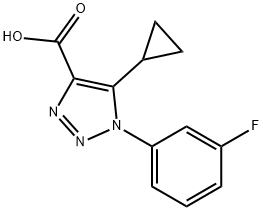 5-cyclopropyl-1-(3-fluorophenyl)-1H-1,2,3-triazole-4-carboxylic acid 结构式