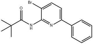 Propanamide, N-(3-bromo-6-phenyl-2-pyridinyl)-2,2-dimethyl- 结构式