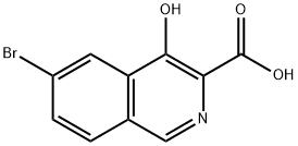 6-溴-4-羟基异喹啉-3-羧酸,1098588-11-4,结构式