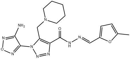 1-(4-amino-1,2,5-oxadiazol-3-yl)-N'-[(5-methyl-2-furyl)methylene]-5-(1-piperidinylmethyl)-1H-1,2,3-triazole-4-carbohydrazide|