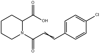 1-[3-(4-氯苯基)丙-2-烯酰]哌啶-2-羧酸,1103961-49-4,结构式