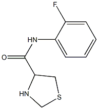 N-(2-fluorophenyl)-1,3-thiazolidine-4-carboxamide 结构式